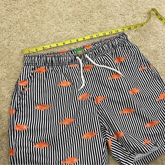 Ted Lapidus Printed Swim Trunks Swimwear Gold Fish Ocean Water Men’s Size Large - Picture 10 of 16